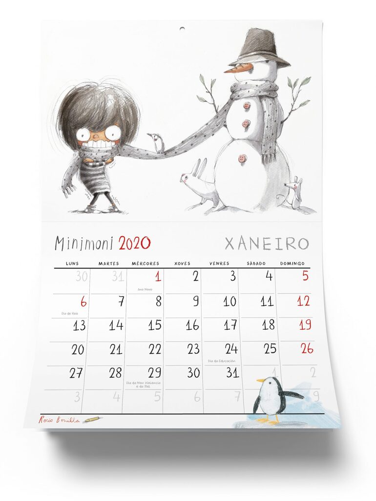 Calendario Minimoni gallego