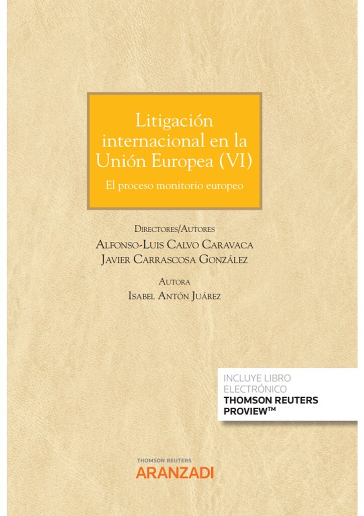 Litigación internacional en la Unión Europea (VI) (Papel + e-book)
