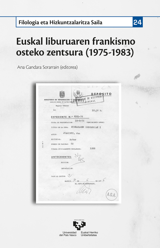 Euskal liburuaren frankismo osteko zentsura (1975-1983) Euskal liburuaren frankismo osteko zentsura (1975-1983)