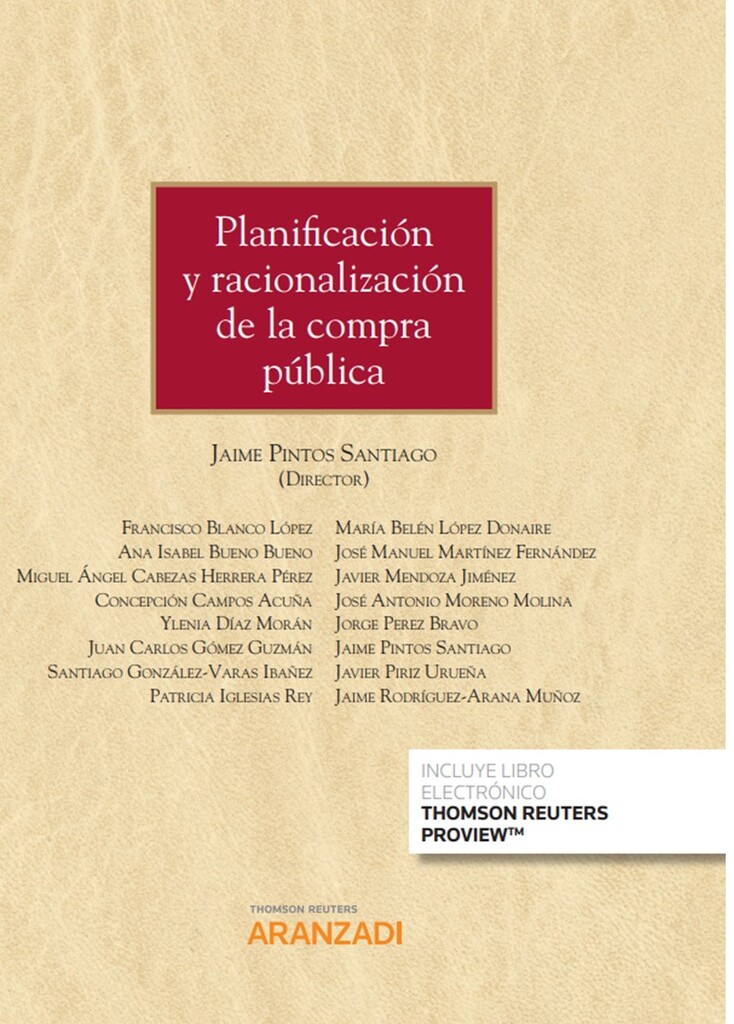 Planificación y racionalización de la compra pública (Papel + e-book)