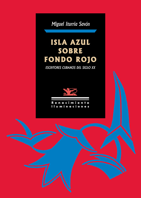 Isla azul sobre fondo rojo Isla azul sobre fondo rojo