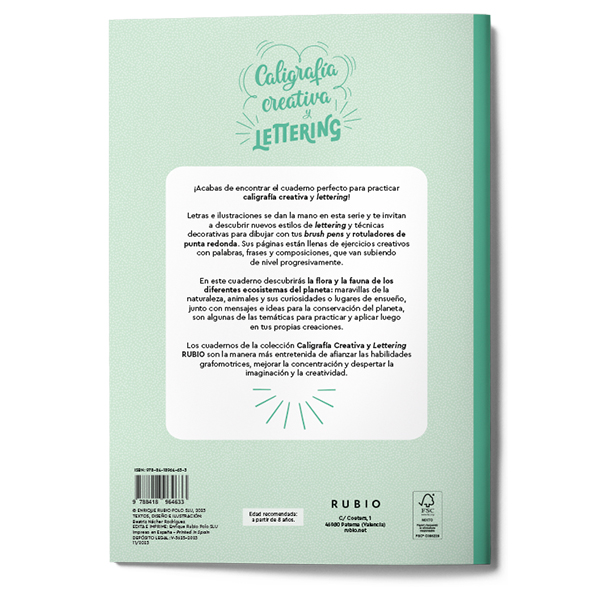 Caligrafía creativa y lettering. Naturaleza y medioambiente