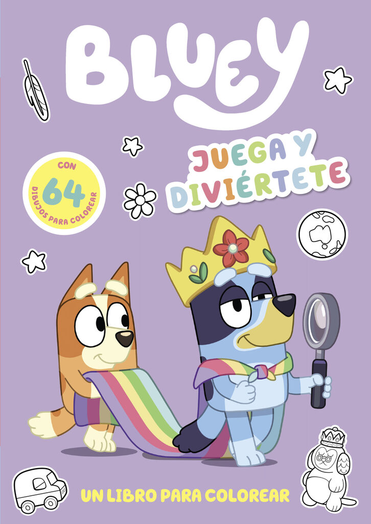 Bluey. Actividades - Juega y diviértete. Libro para colorear a Bluey y sus amigos. 64 dibujos fáciles y bonitos (edición Bluey en español)