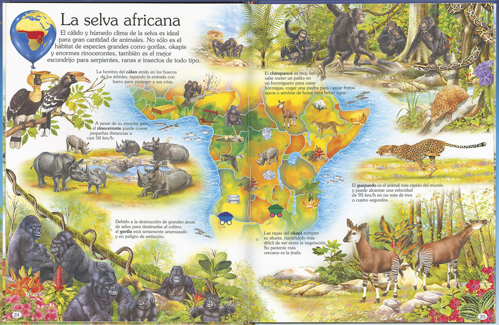 Atlas infantil de los animales. Los hábitats Atlas infantil de los animales. Los hábitats