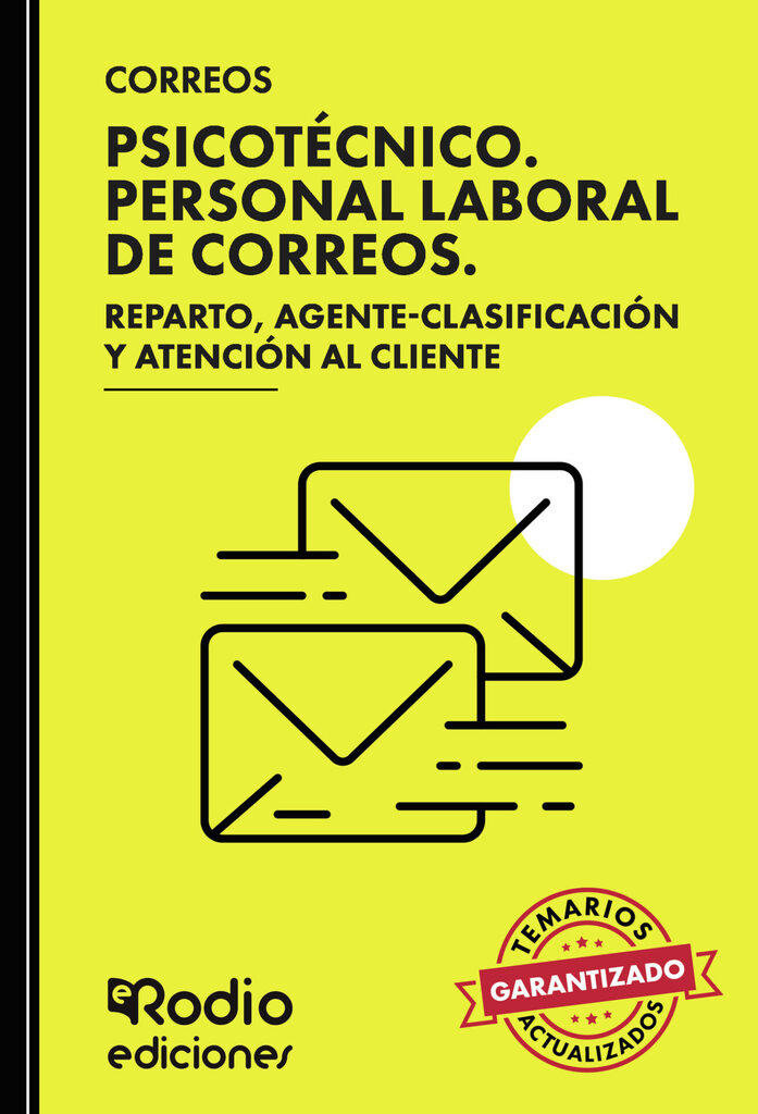 CORREOS 2024. Psicotécnico. Personal Laboral de Correos. Reparto, Agente Clasificación y Atención al Cliente
