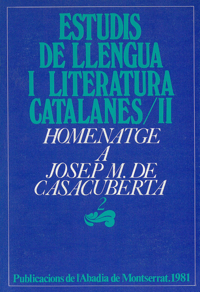Homenatge a Josep M. de Casacuberta, 2 Homenatge a Josep M. de Casacuberta, 2