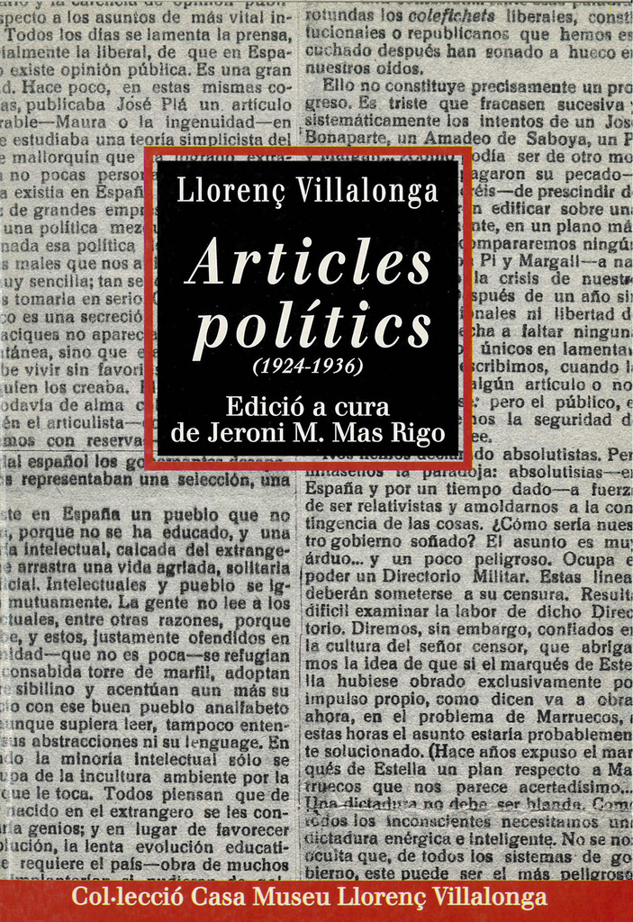Articles polítics (1924-1936) Articles polítics (1924-1936)