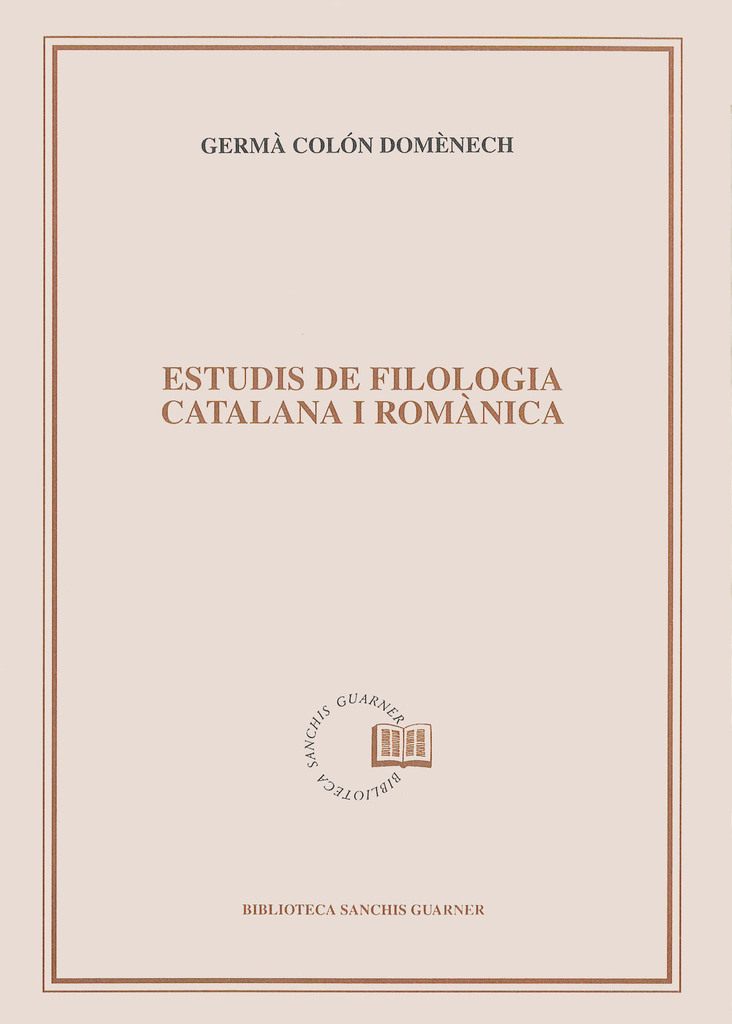 Estudis de filologia catalana i romànica