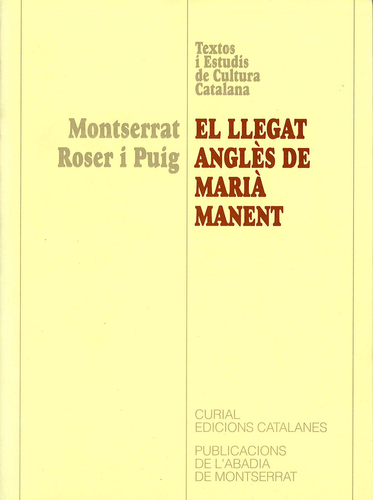 El llegat anglès de Marià Manent
