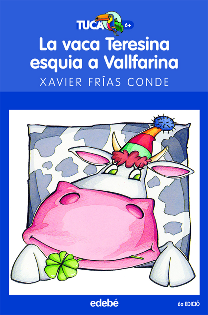 La vaca Teresina esquia a Vallfarina