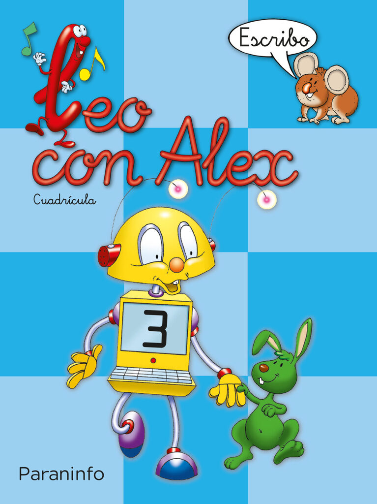 Leo con Alex. Escritura 2. Cuadrícula (Educación Infantil)