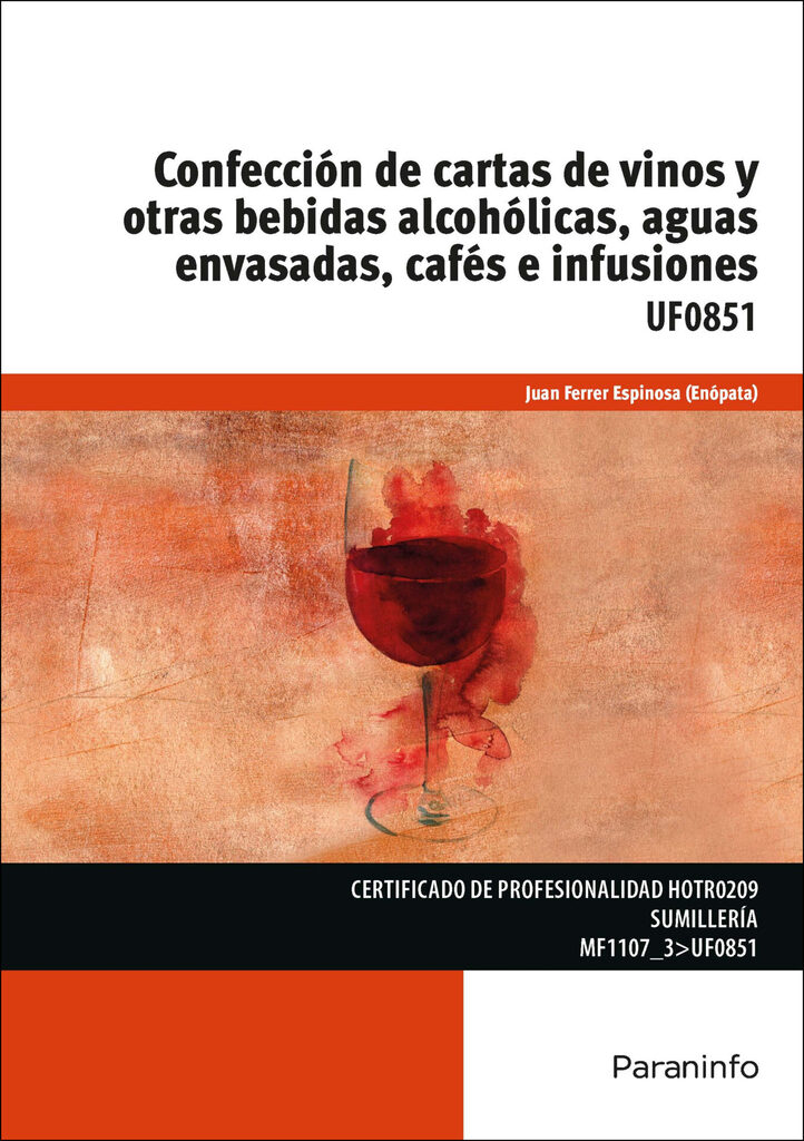 Vinos, otras bebidas alcohólicas, aguas, cafés e infusiones