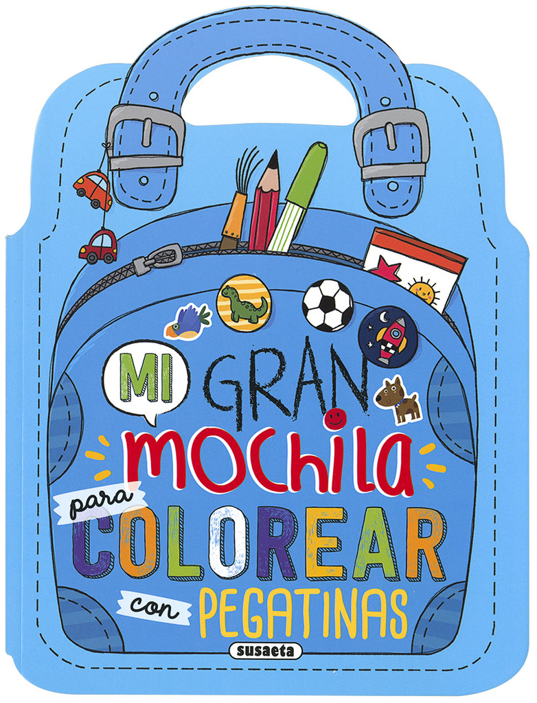 Mi gran mochila para colorear con pegatinas