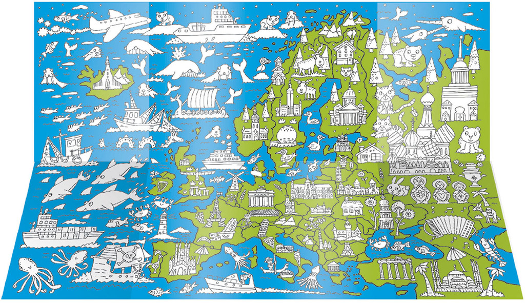 Mapa gigante para colorear (4 títulos) Mapa gigante para colorear (4 títulos)
