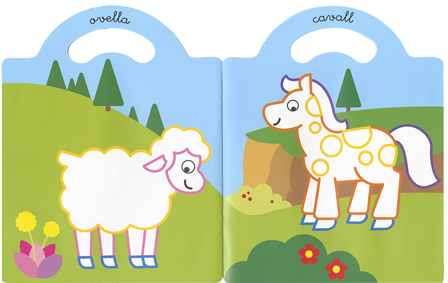 Pinta i enganxa les bestioles de la granja Pinta i enganxa les bestioles de la granja