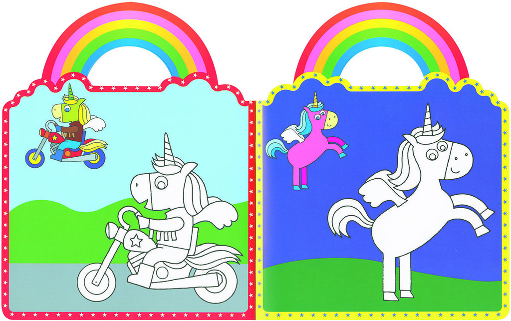 Unicorns per a pintar i enganxar 1 Unicorns per a pintar i enganxar 1