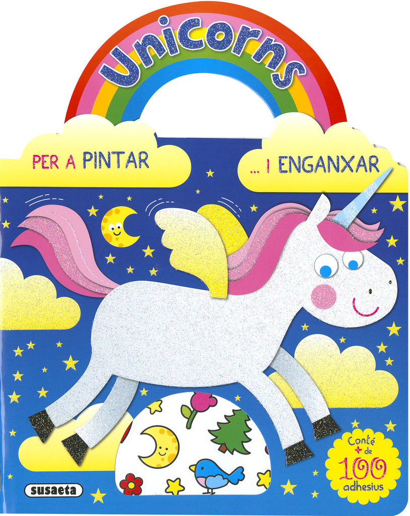Unicorns per a pintar i enganxar 1