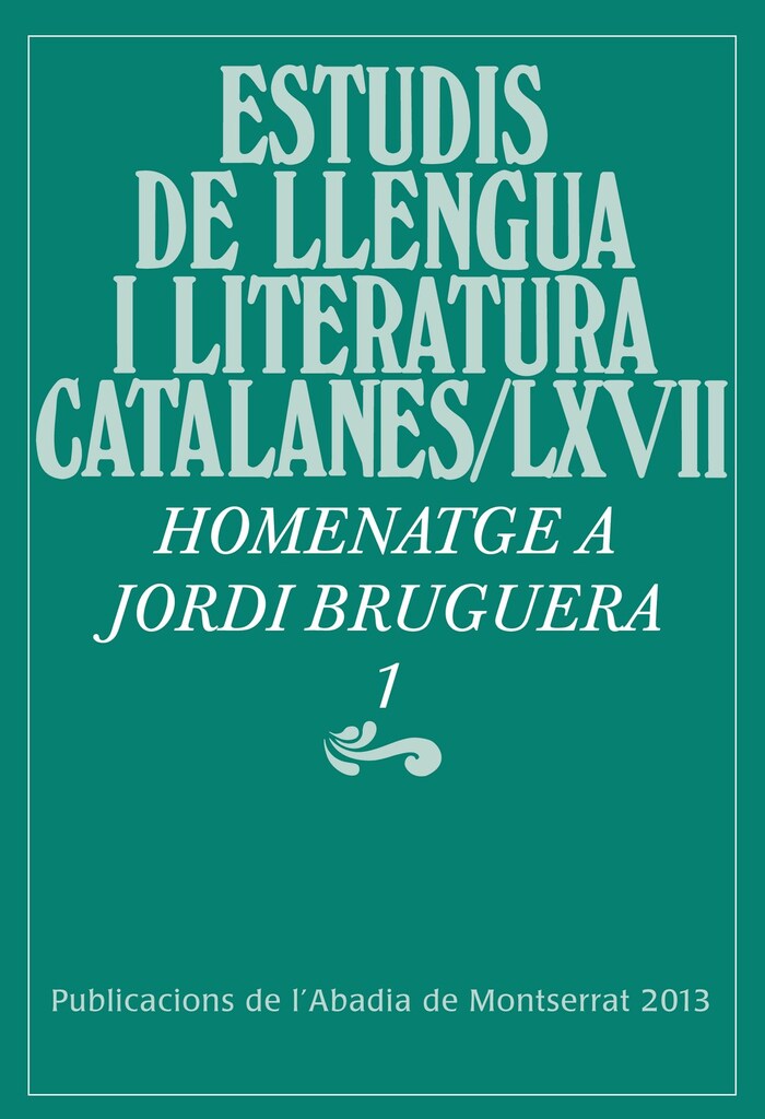 Miscel·lània Jordi Bruguera, 1