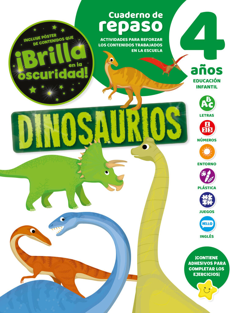 CUADERNO DE REPASO TEMÁTICO LUMINISCENTE 4 AÑOS ANIMALES BABY