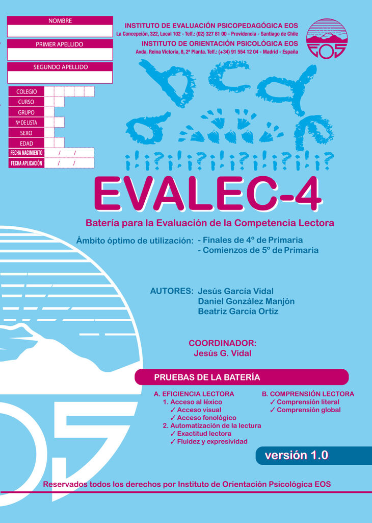 EVALEC 4 Batería para la Evaluación de la Competencia Lectora EVALEC 4 Batería para la Evaluación de la Competencia Lectora