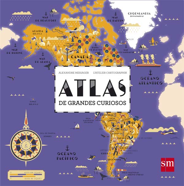 Atlas del mundo con banderas