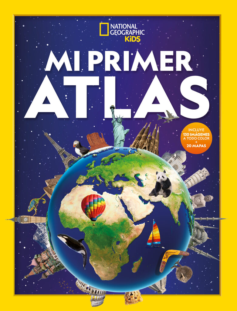 Atlas del mundo con banderas