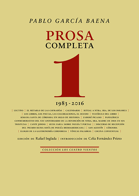 Prosa completa, 1 Prosa completa, 1