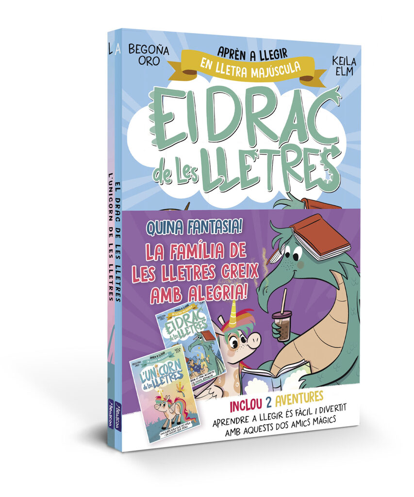 El drac de les lletres - Quina fantasia! La família de les lletres creix amb alegria. Pack amb 2 llibres: l'unicorn i el drac de les lletres