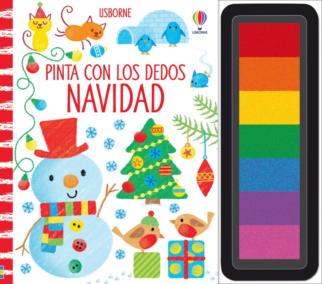 Navidad pinta dedos