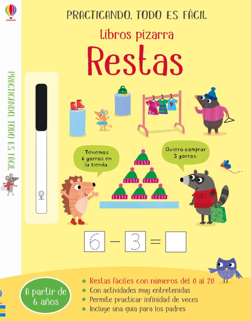 Libros pizarra restas