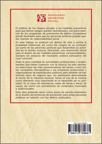 Delitos de odio y contra la propiedad intelectual en el ámbito musical: Prevención de riesgos penales para las personas jurídicas