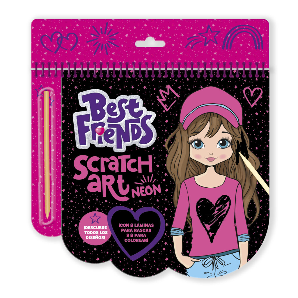 BEST FRIENDS SCRATCH ART NEON BEST FRIENDS SCRATCH ART NEON