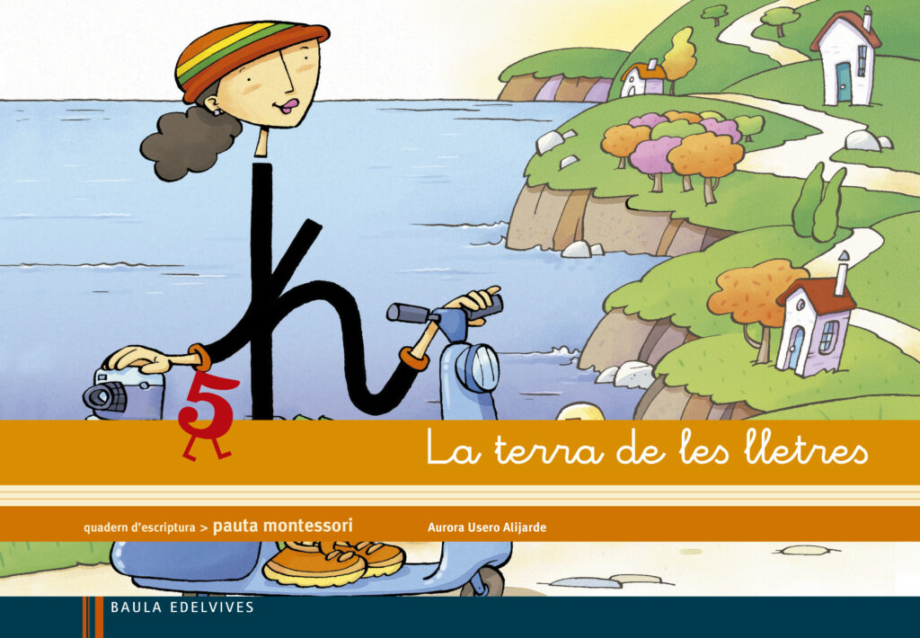 Quadern 5 d'escriptura (Pauta Montessori) La terra de les lletres