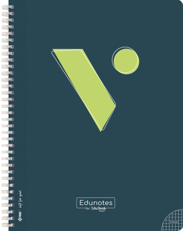 Edunotes libreta A4 Espiral negra 80 hojas cuadricula 4X4  con QR a contenido educativo