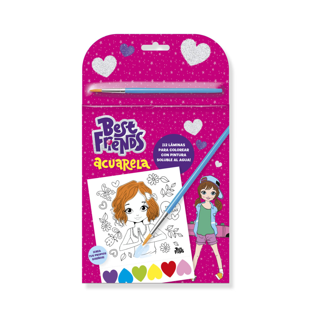LUDUM BEST FRIENDS - LIBRETA COLOREAR ACUARELA