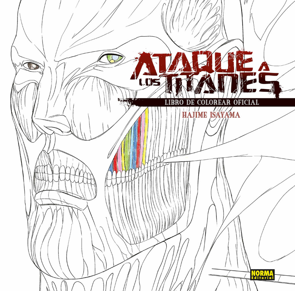 Ataque a los titales Libro para colorear