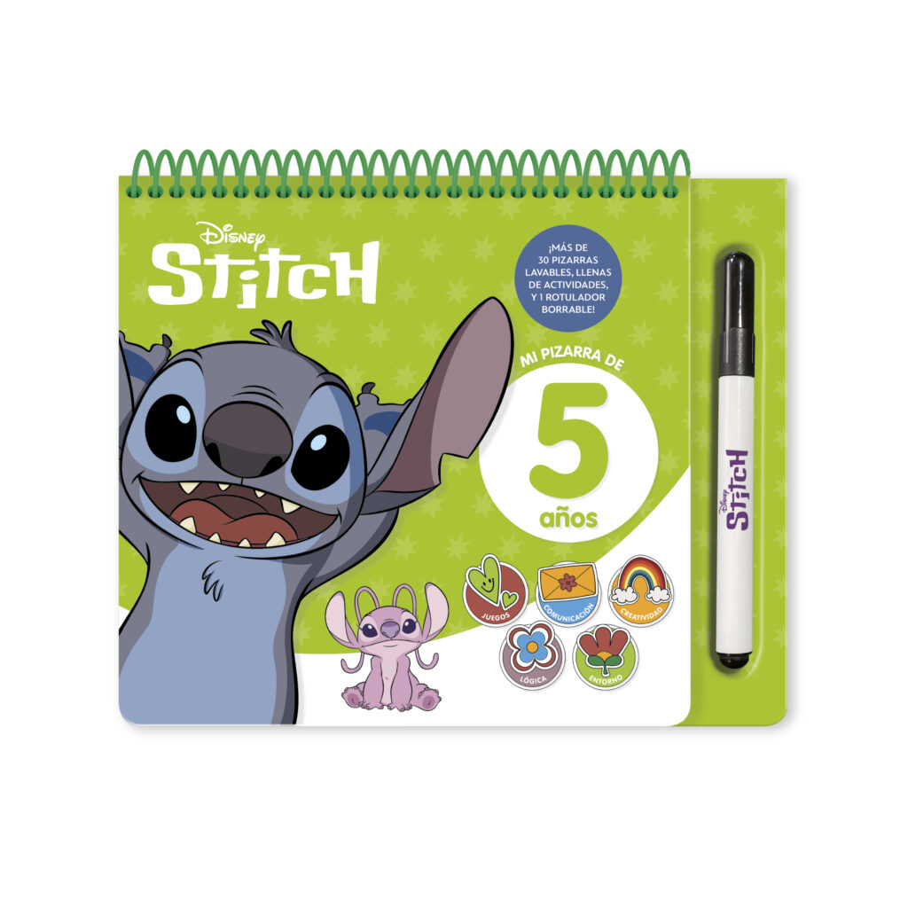 DISNEY MI PIZARRA DE 5 AÑOS - STITCH