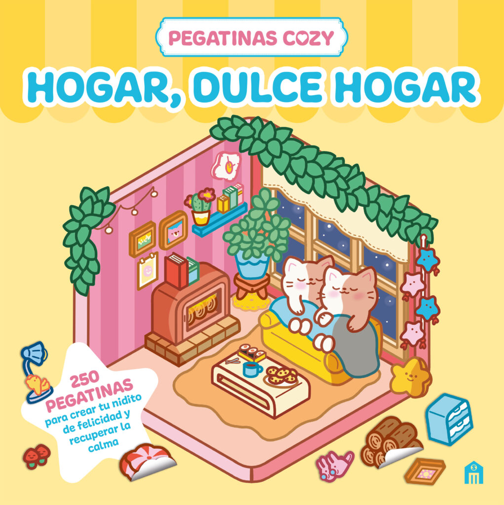 Pegatinas cozy. Hogar, dulce hogar